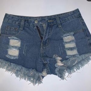 Zaful Blue Denim Shorts